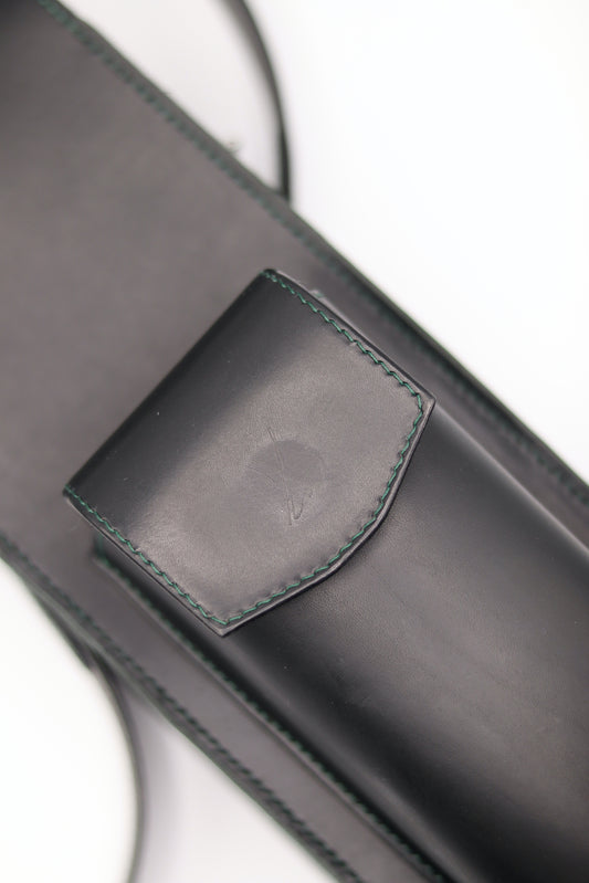 Luxury Leather Wine Bottle Carrier Bag