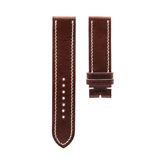 Mid Brown Buttero Slim Leather Watch Strap