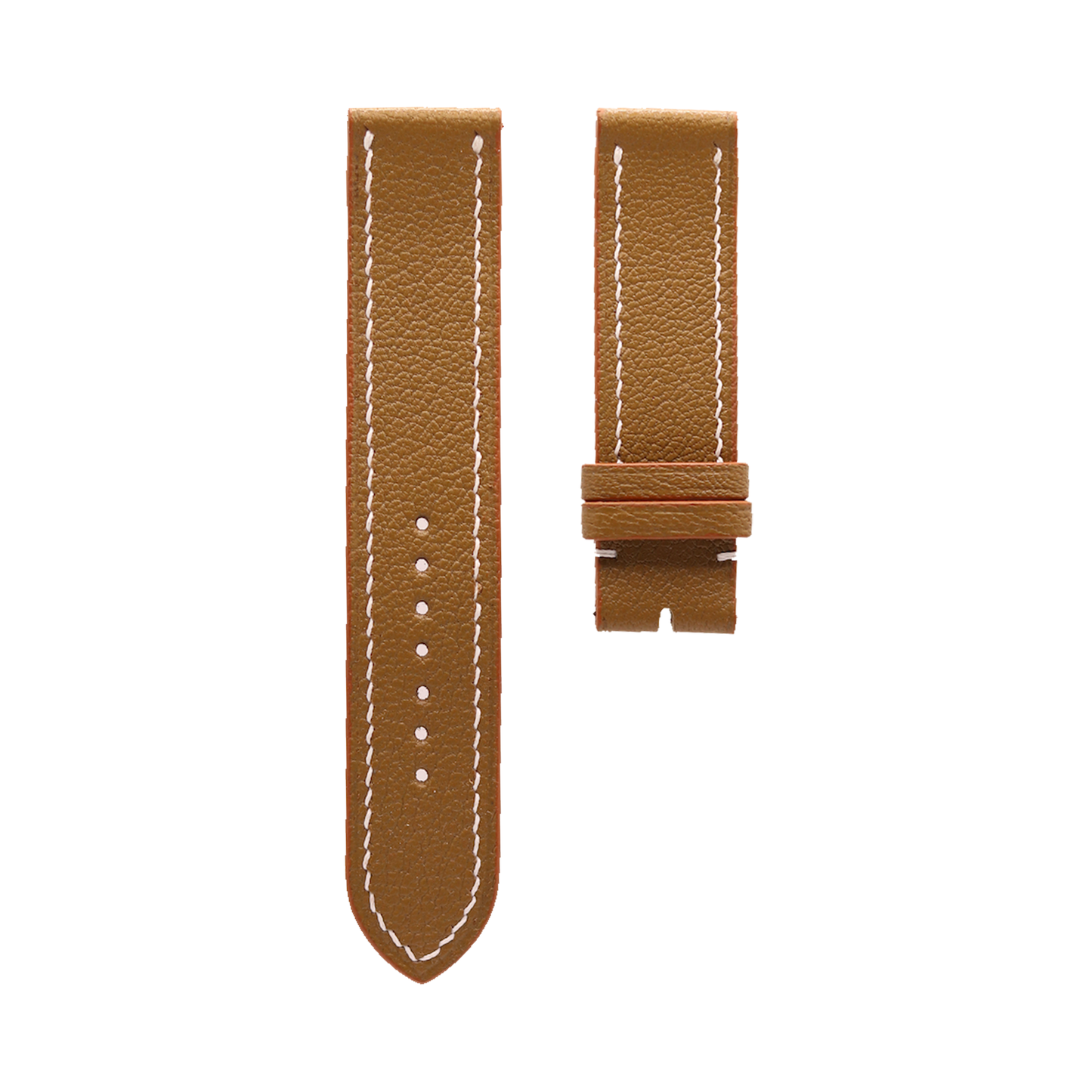 Gold Brown Chevrè Goat Leather Apple Watch Strap