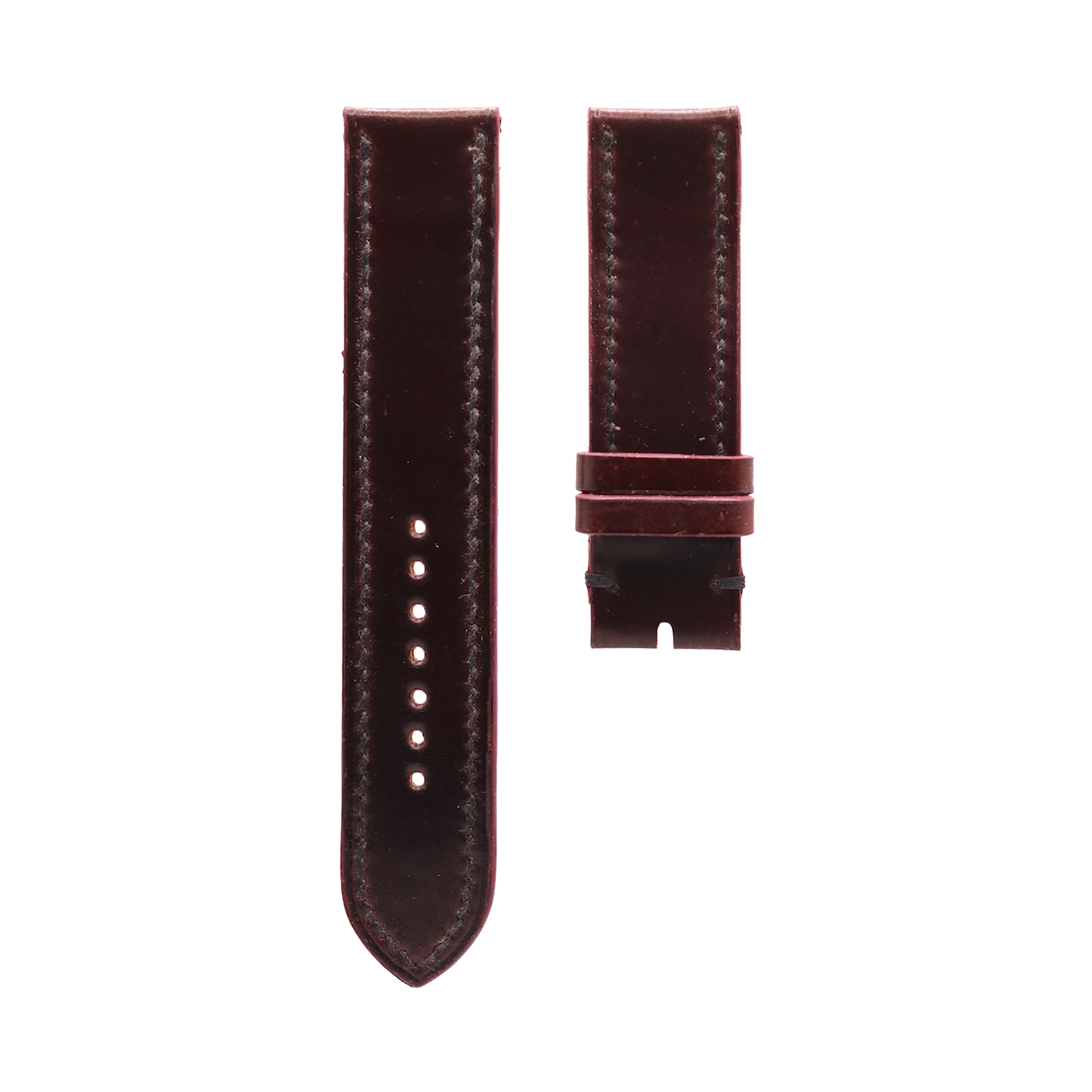 Colour #8 Horween Shell Cordovan Slim Leather Apple Watch Strap