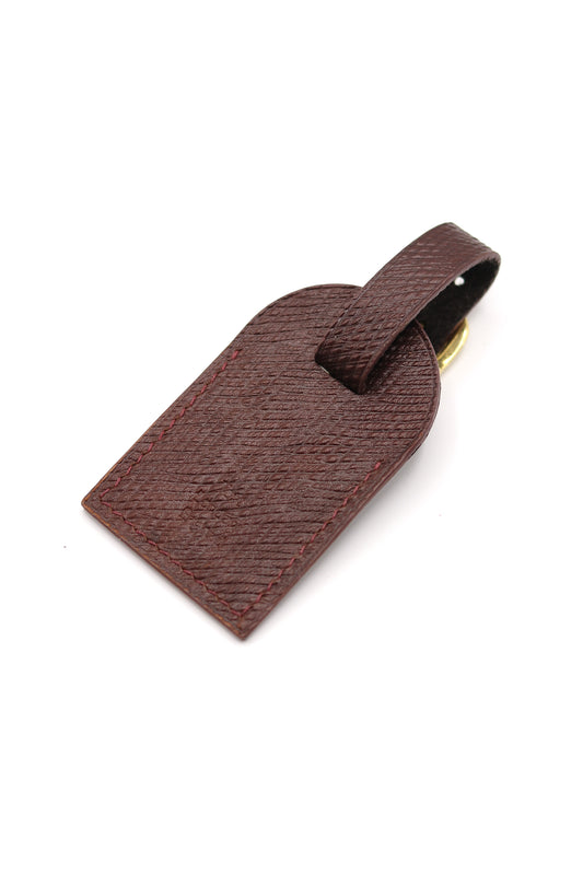 Leather Luggage Tag - Brown Russian Calf