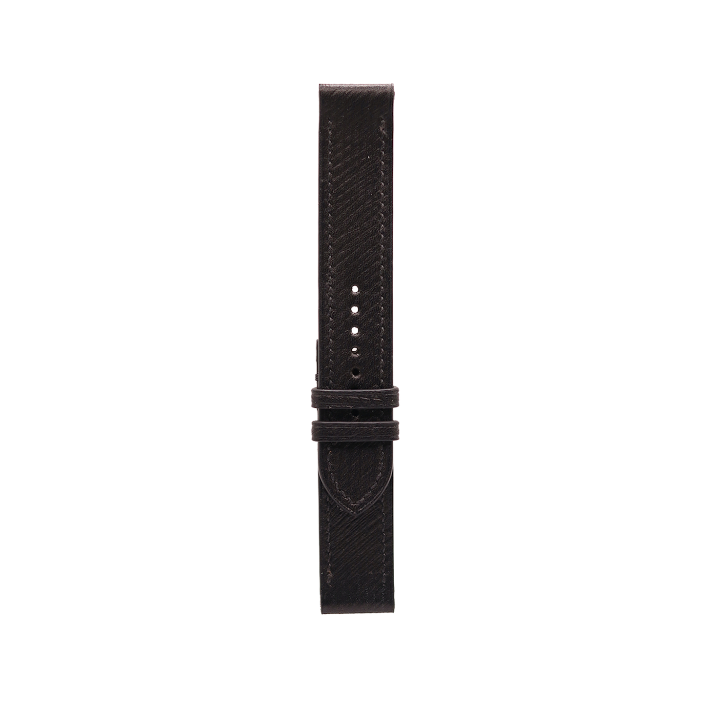 Black Russian Calf Slim Leather Apple Watch Strap