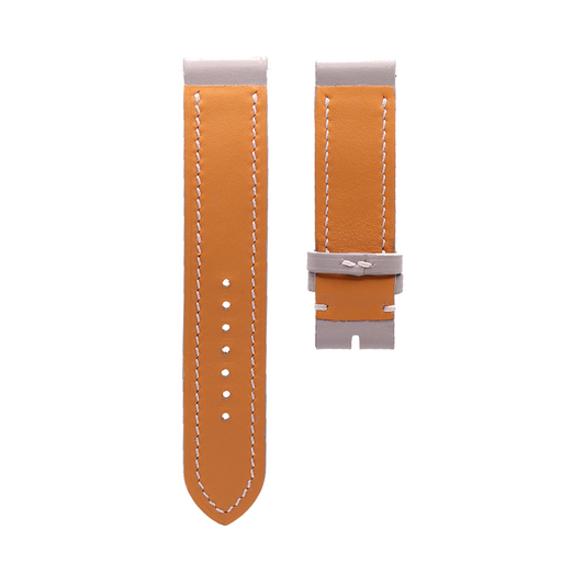 Grey Annonay Ebony B Calf Slim Leather Apple Watch Strap