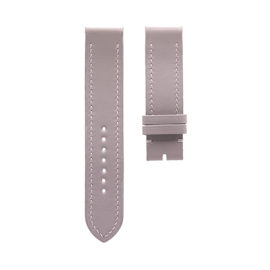 Grey Annonay Ebony B Calf Slim Leather Watch Strap