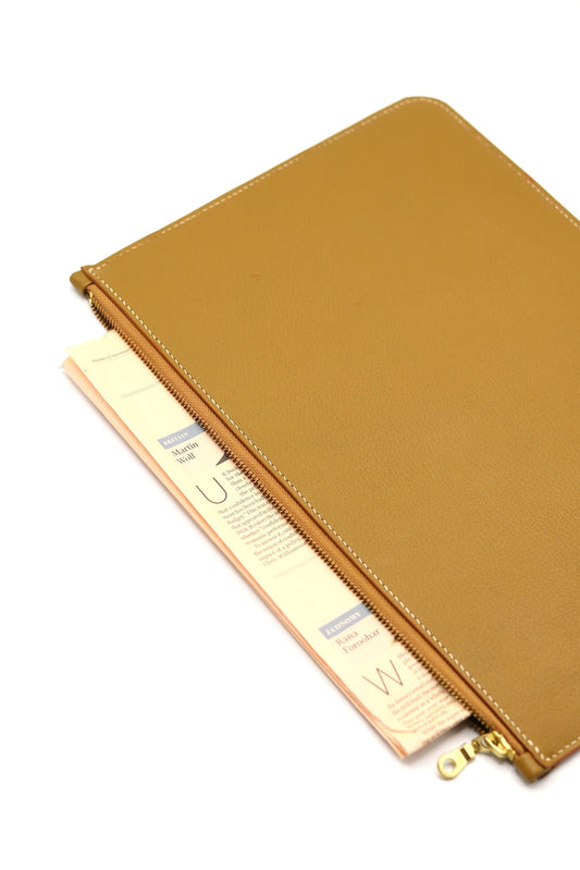 A Forgotten Hide - The Gold Chèvre Document Holder