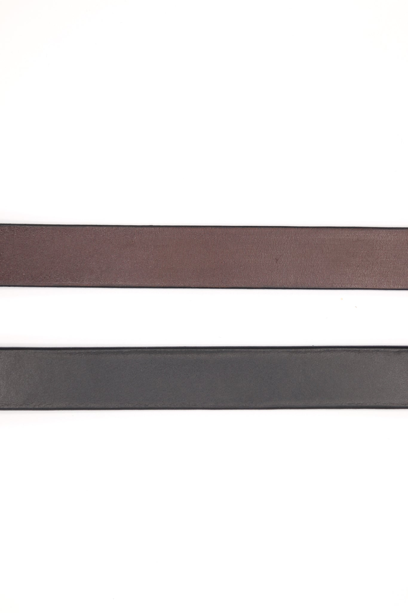 Black and Brown Swatch of Handmade 25mm English Bridle Leather Belt