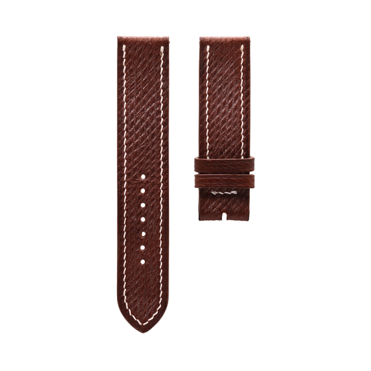 Brown Russian Calf Slim Leather Watch Strap