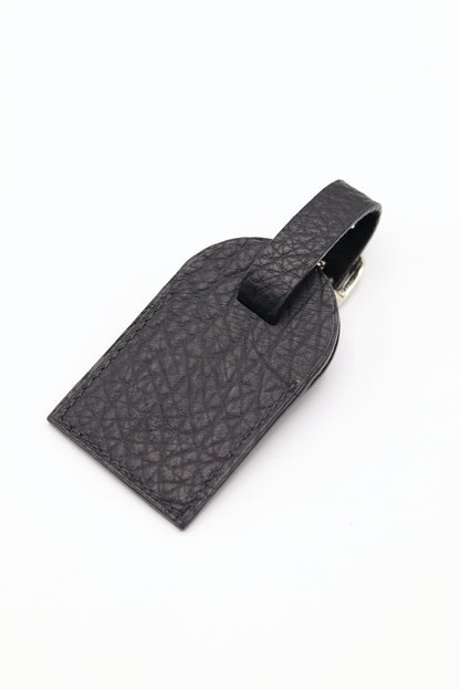 Leather Luggage Tag - Black Bison