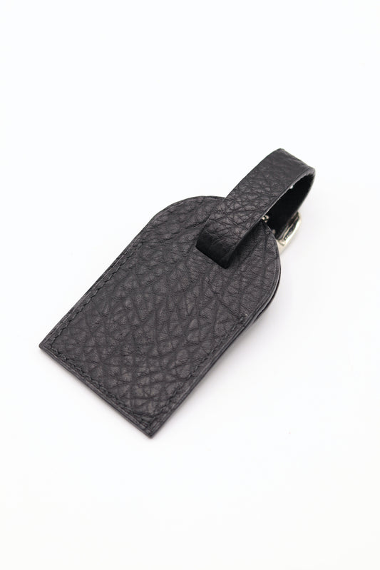 Leather Luggage Tag - Black Bison