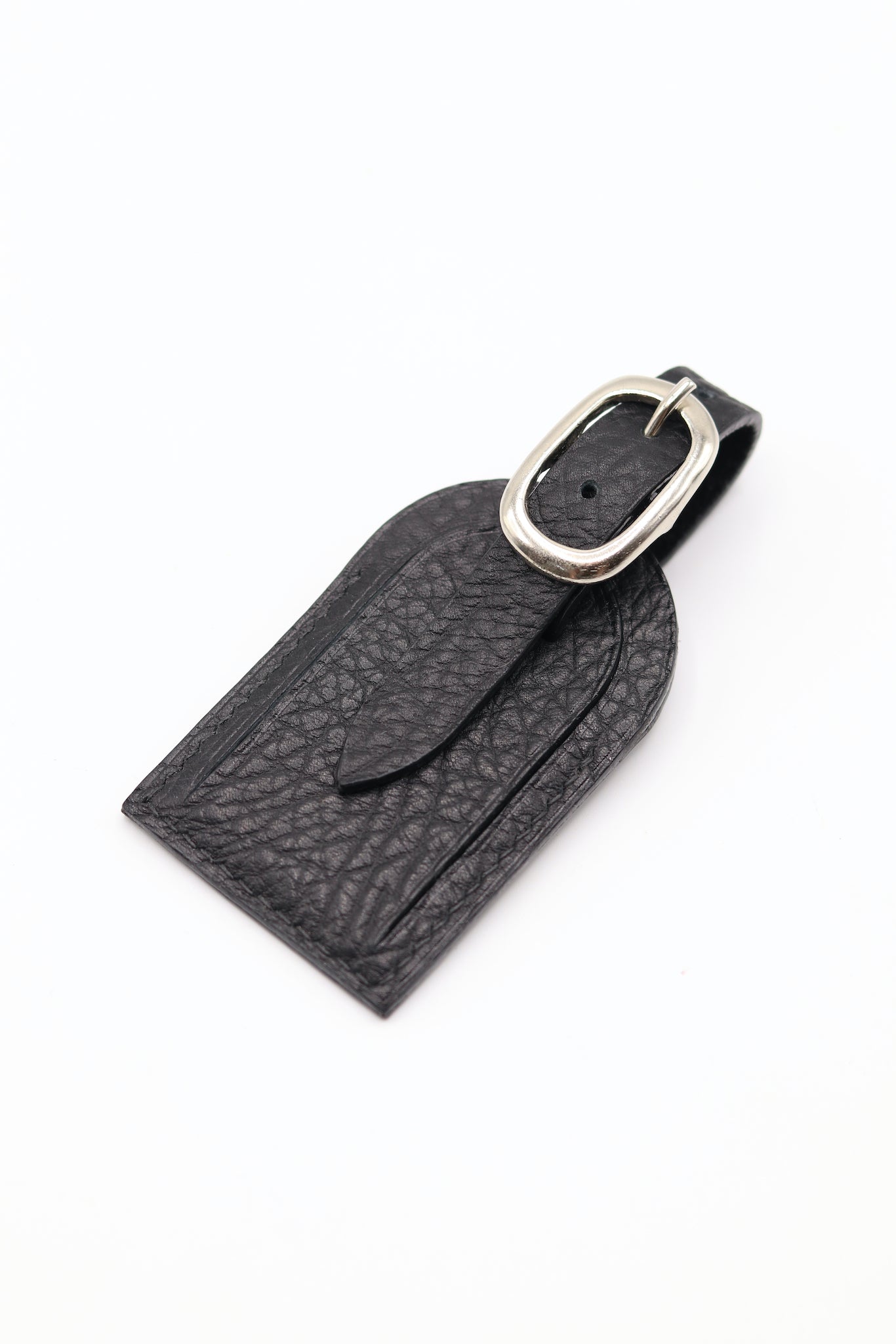 Leather Luggage Tag - Black Bison