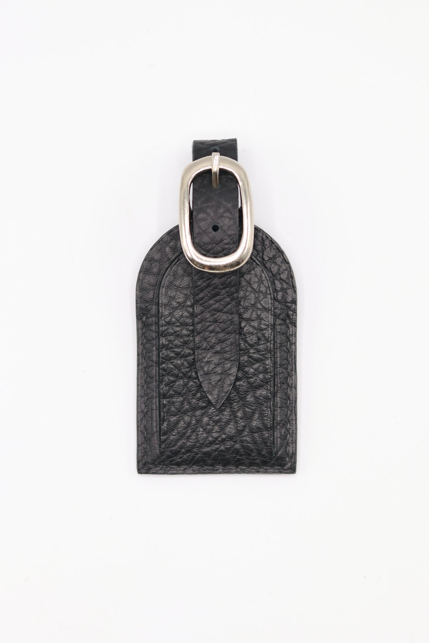 Leather Luggage Tag - Black Bison