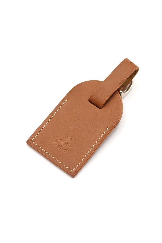 Leather Luggage Tag - Fauve Barenia