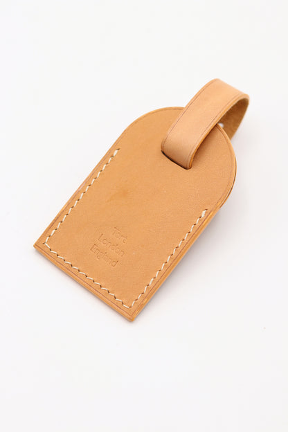 Leather Luggage Tag - Natural