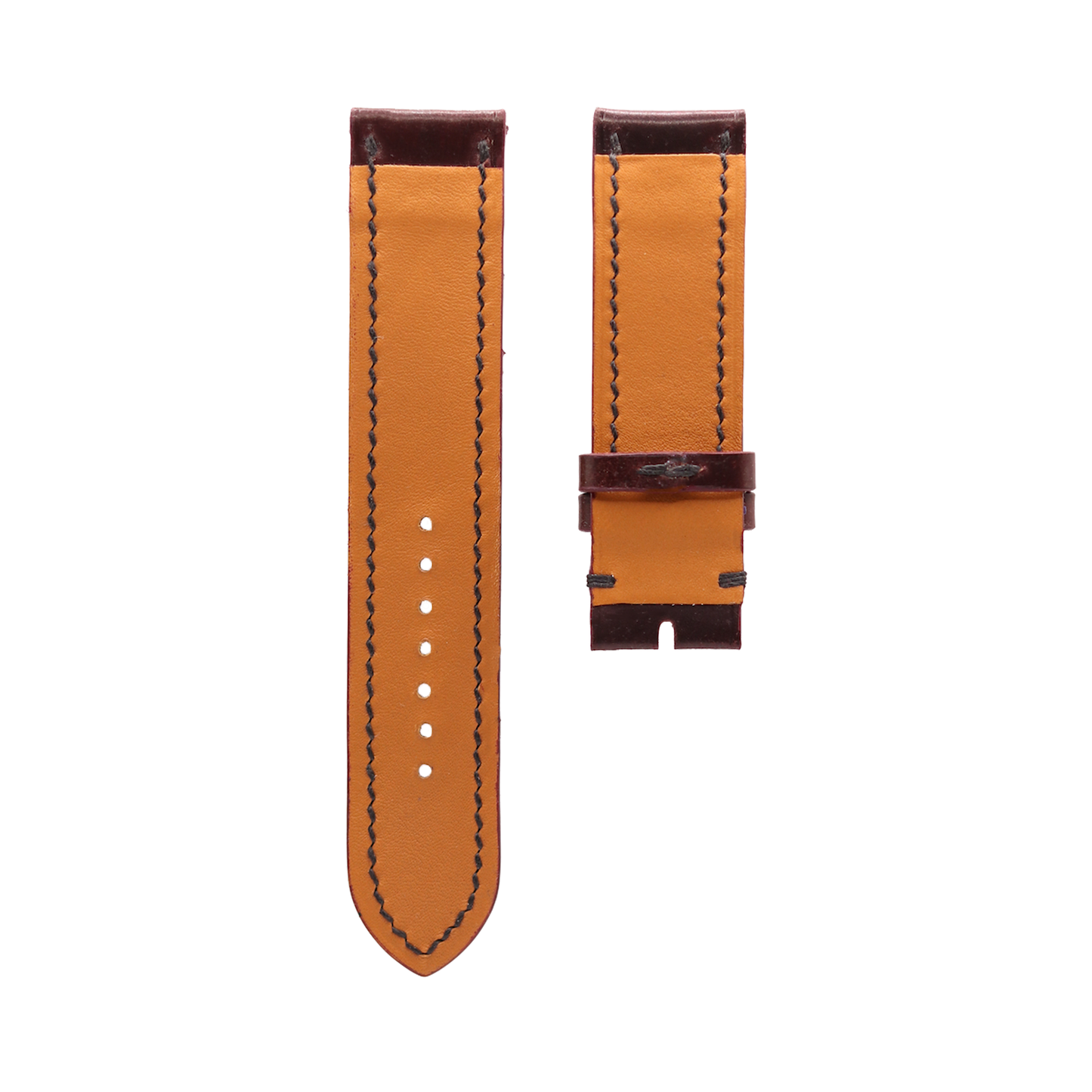 Colour #8 Horween Shell Cordovan Slim Leather Apple Watch Strap