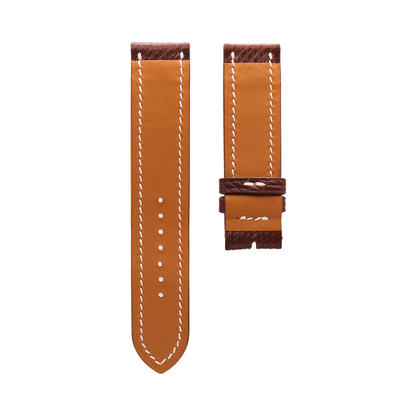 Brown Russian Calf Slim Leather Watch Strap
