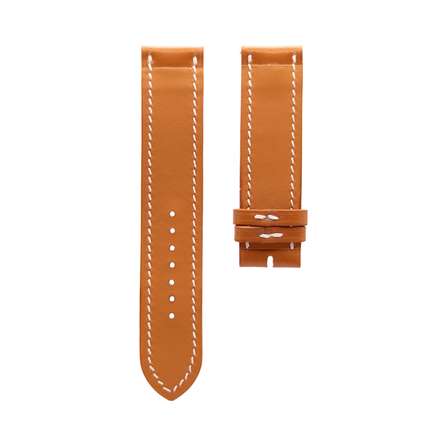 Natural Horween Shell Cordovan Slim Leather Apple Watch Strap