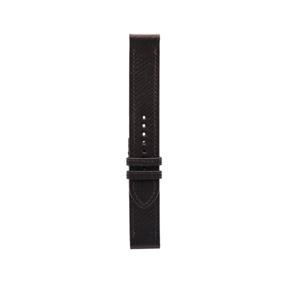 Black Russian Calf Slim Leather Watch Strap
